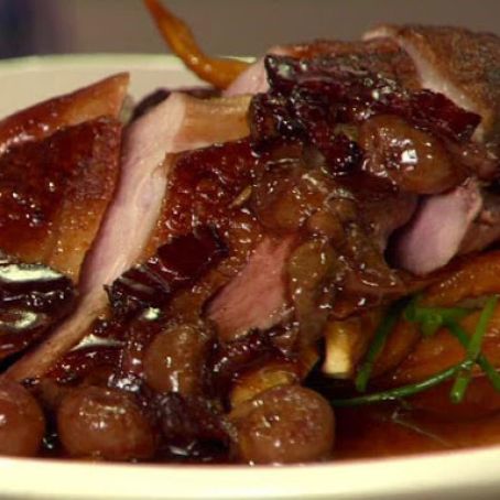 Seared Duck Breast with Grape Sauce