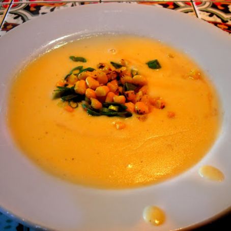 Sweet Corn Soup with Chile Oil