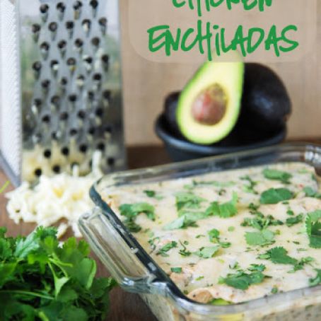 Spicy Avocado Chicken Enchiladas