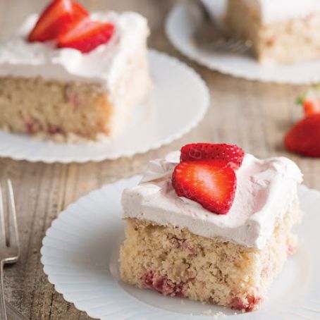 Strawberry Sheet Cake with Strawberry Cream Cheese Frosting