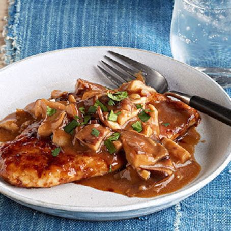 PAN-ROASTED CHICKEN WITH MUSHROOMS