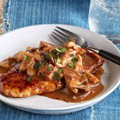 PAN-ROASTED CHICKEN WITH MUSHROOMS