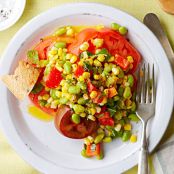 Tomato Salad with Edamame Succotash