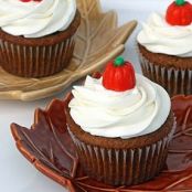 Pumpkin Pecan Cupcakes with Cream Cheese Frosting