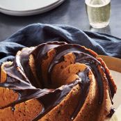 Pumpkin Bundt Cake with Chocolate Glaze