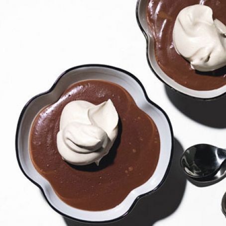 Chocolate Pudding with Espresso Whipped Cream
