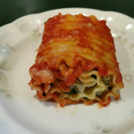 Spinach & Artichoke Lasagna Roll Ups