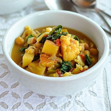 Curried Vegetable and Chickpea Stew