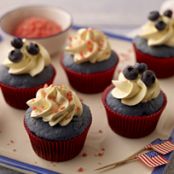 Sparkling Blue Velvet Cupcakes