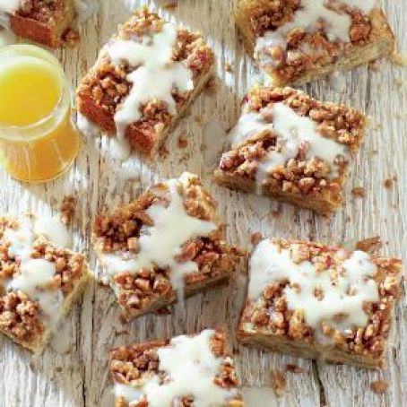 Bananas Foster Coffee Cake with Vanilla-Rum Sauce