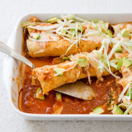 Reduced Fat Chicken and Cheese Enchiladas