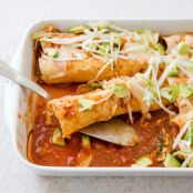 Reduced Fat Chicken and Cheese Enchiladas