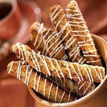 Chocolate Drizzled Almond Biscotti