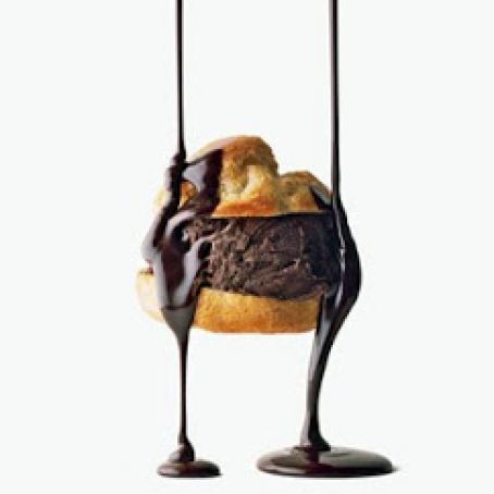 Double-Chocolate Profiteroles