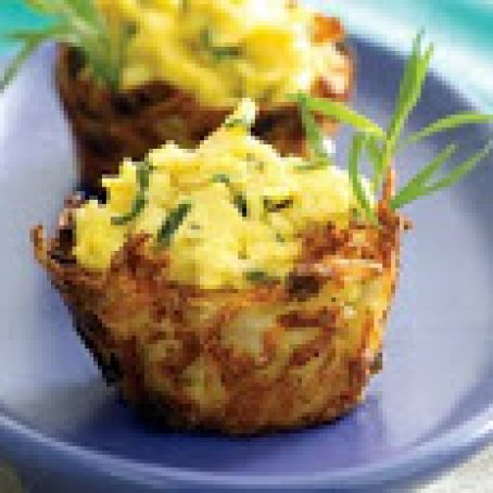Scrambled Egg-Potato Baskets