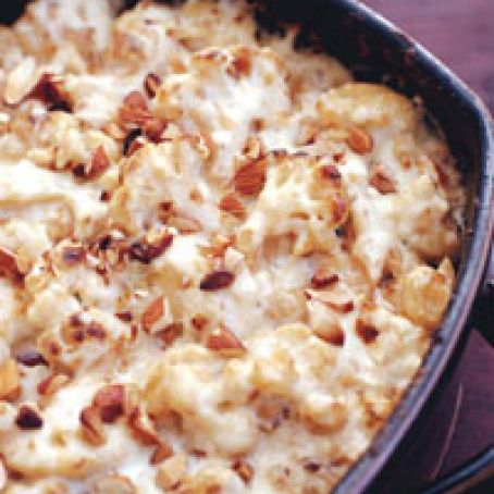 Cauliflower Gratin with Manchego and Almond Sauce