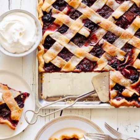 Chocolate-Cherry Lattice Slab Pie