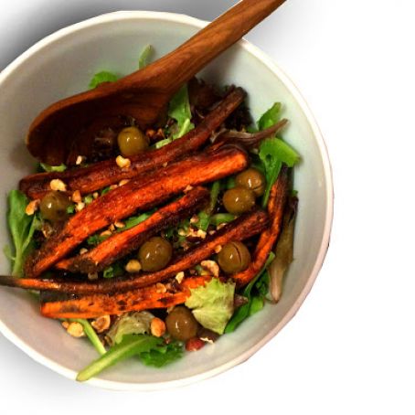 Sumac Carrot Salad with Almonds & Olives