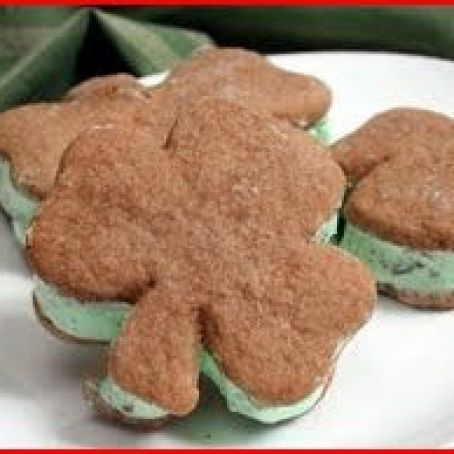 Shamrock Ice Cream Sandwiches