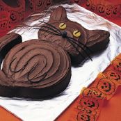 Halloween Black Cat Cake