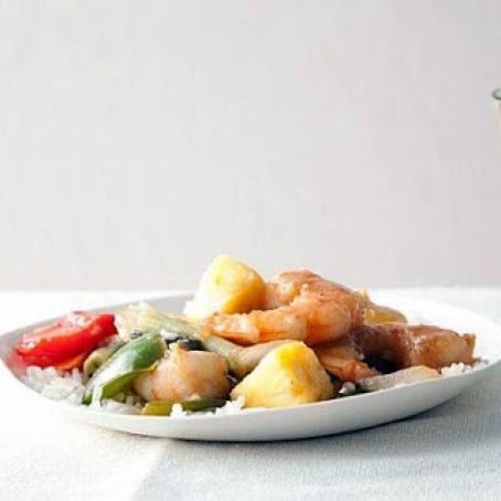 SWEET & SOUR SHRIMP w/PINEAPPLE