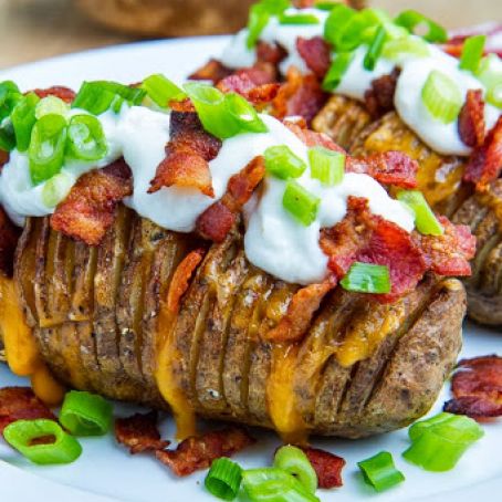 Fully Loaded Hasselback Potatoes