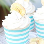 Peanut Butter Cupcakes with Banana Buttercream Frosting