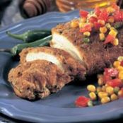 Crispy Jalapeño Honey Chicken with Tomato-Corn Confetti