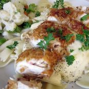 Crispy Chicken with Creamy Italian Sauce & Pasta