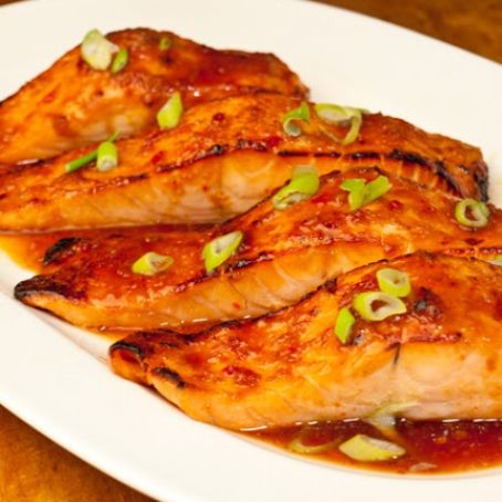 Broiled Salmon with Thai Sweet Chili Glaze