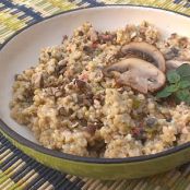 Mushroom Steel Cut Oat Risotto - Vegan and Dairy-free