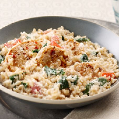 Creamy Rice, Chicken & Spinach dinner
