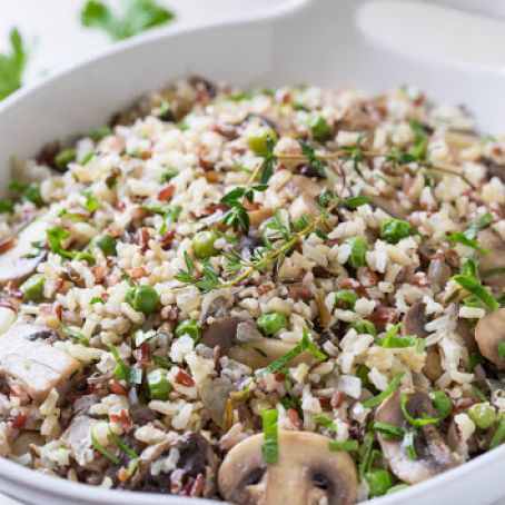 SUPER EASY WILD RICE MUSHROOM PILAF