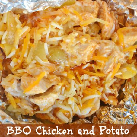 BBQ Chicken Potato Foil Packet #Camping Meal