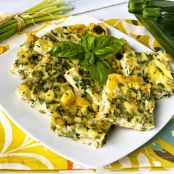 Zucchini & Garlic Scape Frittata