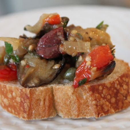 Chunky Eggplant Bruschetta