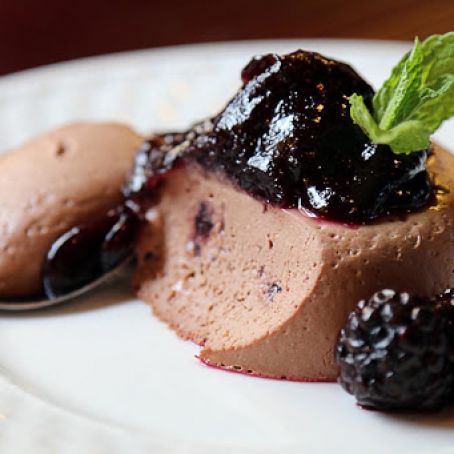 Low Carb Blackberry Chocolate Panna Cotta