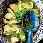 Salsa de Albañil (Tomatillo Salsa with Avocado and Queso Fresco)