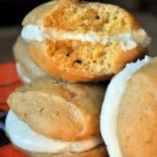 Pumpkin Whoopie Pies with Salted Caramel Filling