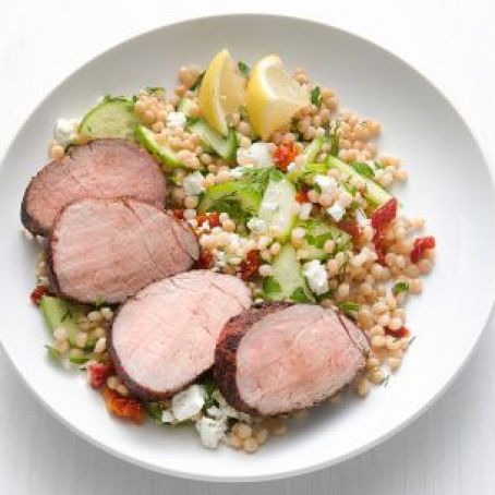Greek Pork Tenderloin with Israeli Couscous