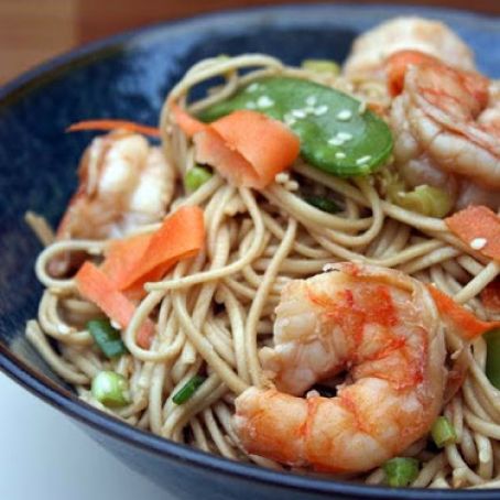 Cold Soba Noodle Salad With Shrimp