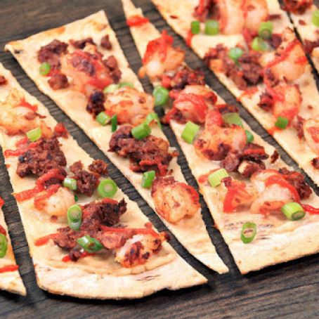 Chorizo Shrimp Flatbread