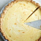 Lemon Buttermilk Pie with Saffron