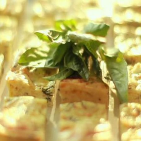 Potato Basil Frittata Squares