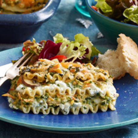 Creamy Cheddar Vegetable Lasagna