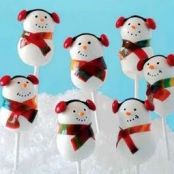 Snowman Cake Pops