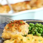 Crispy Baked Chicken Thighs w/Scalloped Potatoes