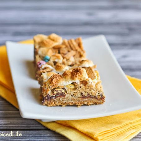 S’Mores Bars with M&Ms and Graham Cereal