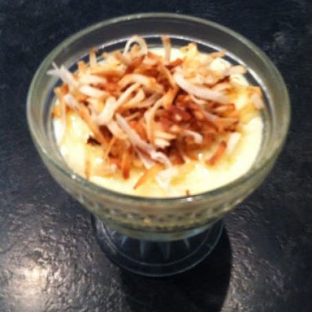 Lemon-Lime Pudding with Toasted Coconut