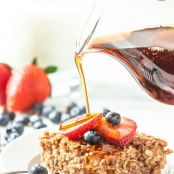 MAPLE CINNAMON BAKED OATMEAL (GLUTEN-FREE)